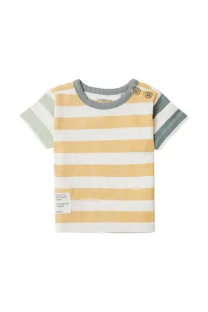 Noppies Baby Boys Balsam Lake Short Sleeve Stripe Tee - Mustard