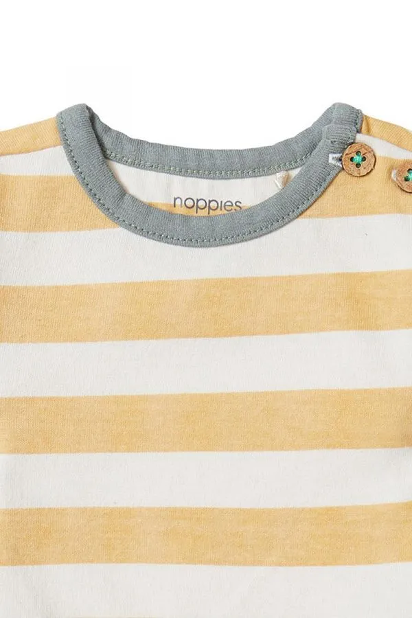 Noppies Baby Boys Balsam Lake Short Sleeve Stripe Tee - Mustard