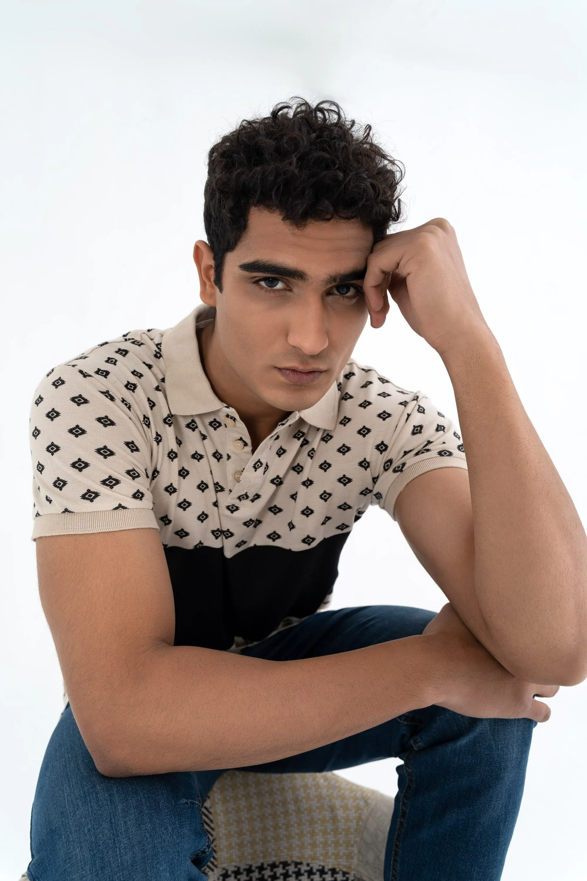 Oatmeal Cotton Pique T-Shirt