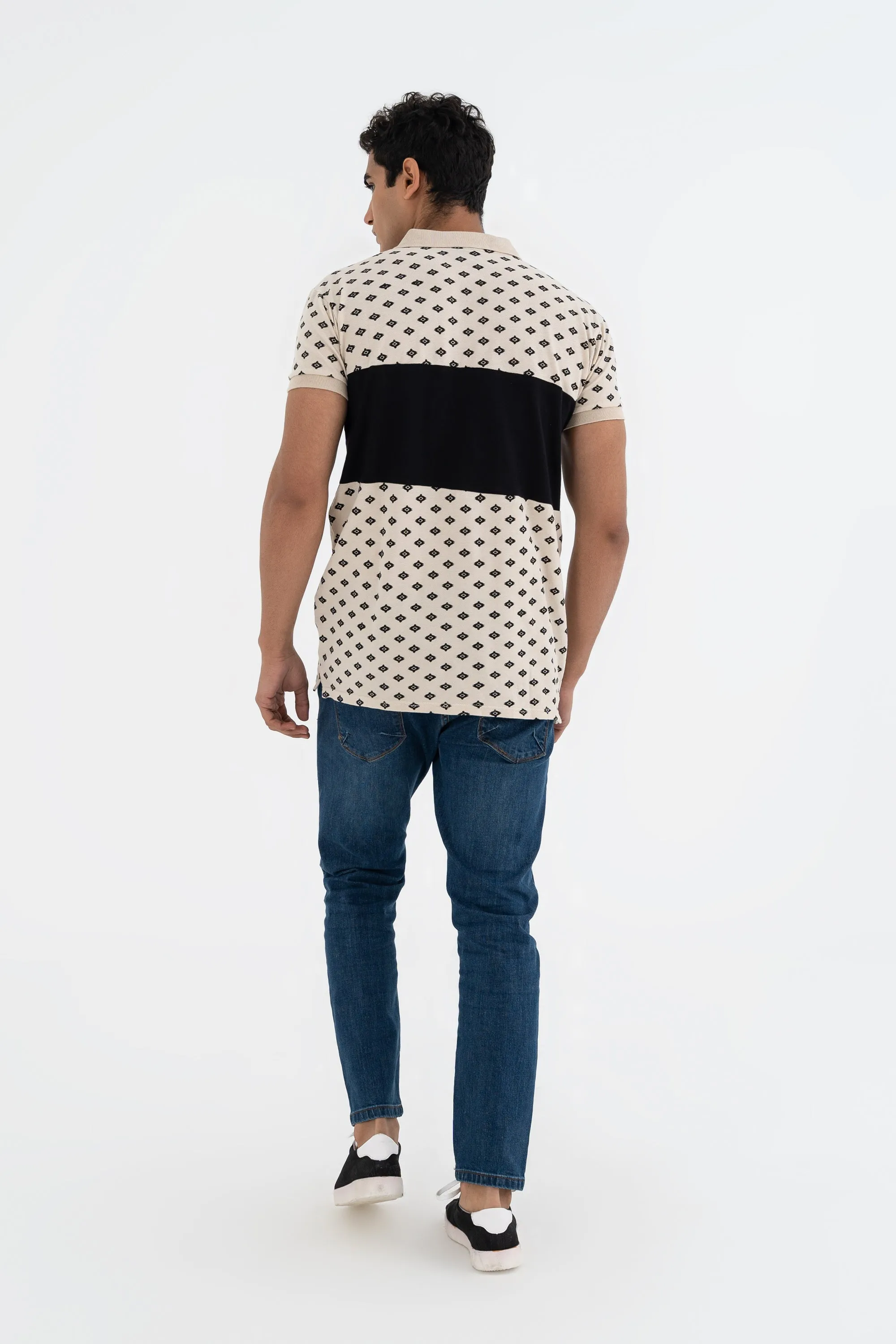 Oatmeal Cotton Pique T-Shirt