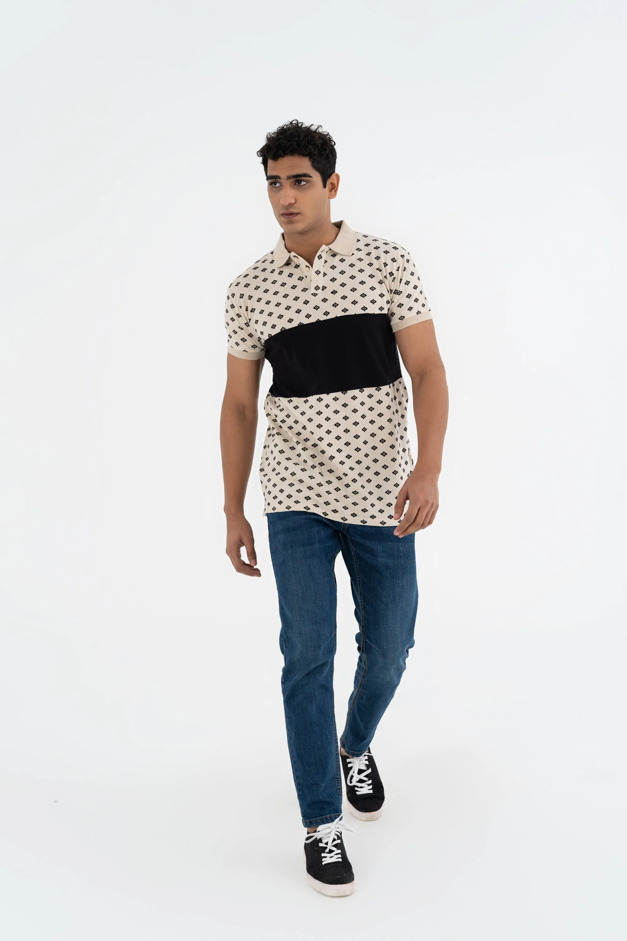 Oatmeal Cotton Pique T-Shirt