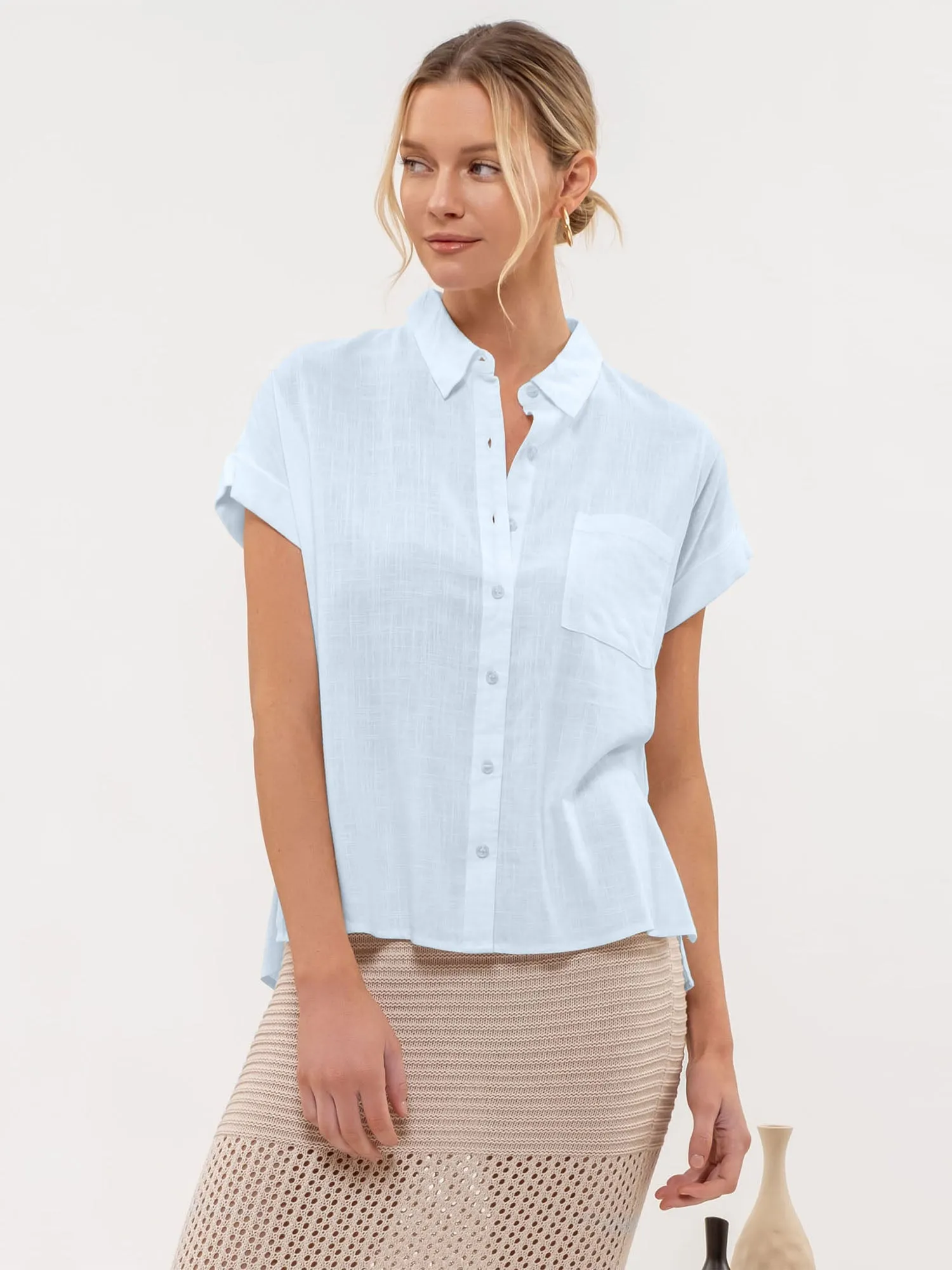 One Pocket Button Down Shirt