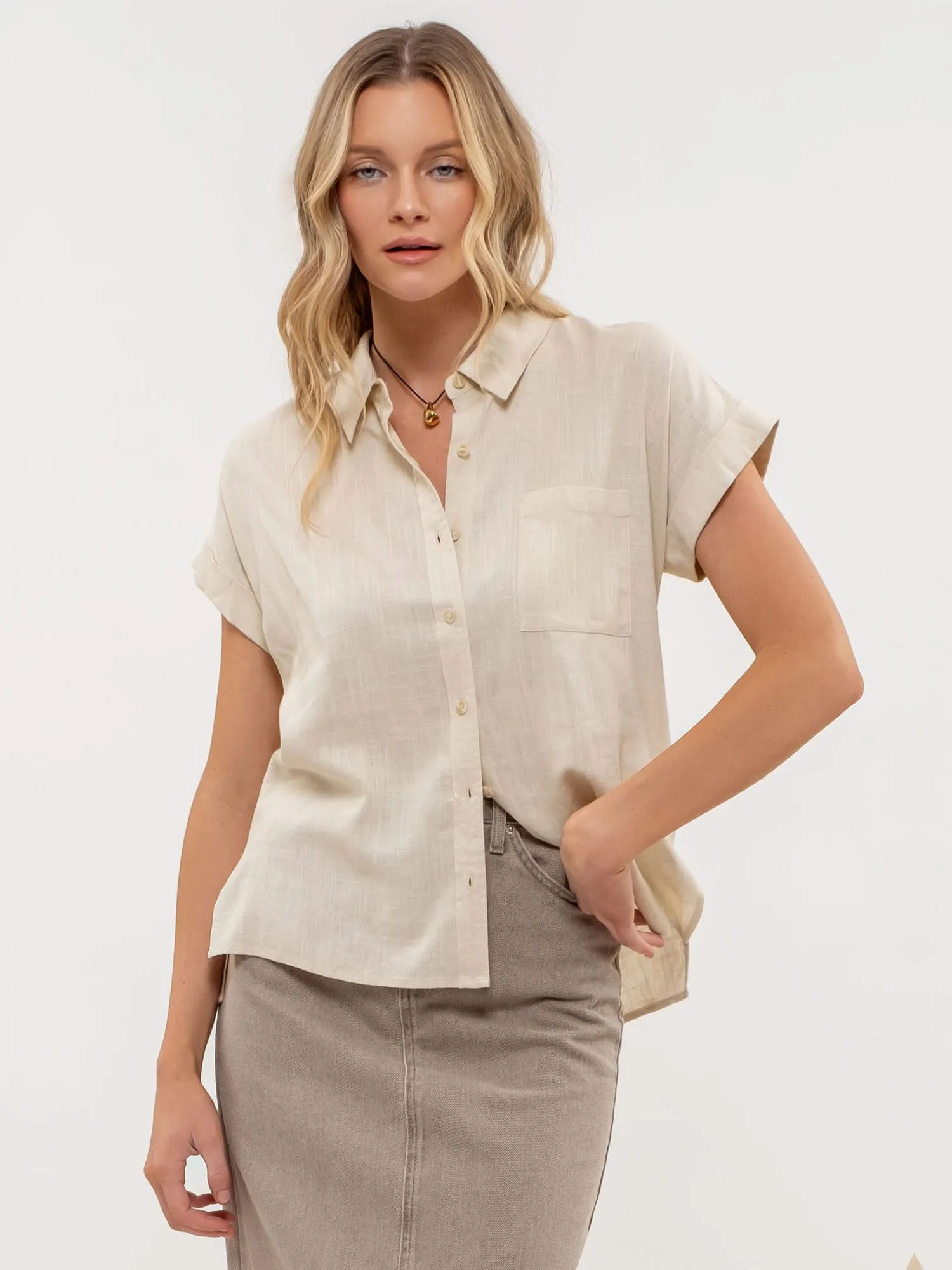 One Pocket Button Down Shirt