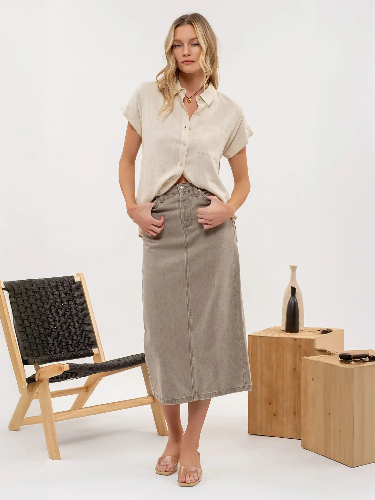 One Pocket Button Down Shirt
