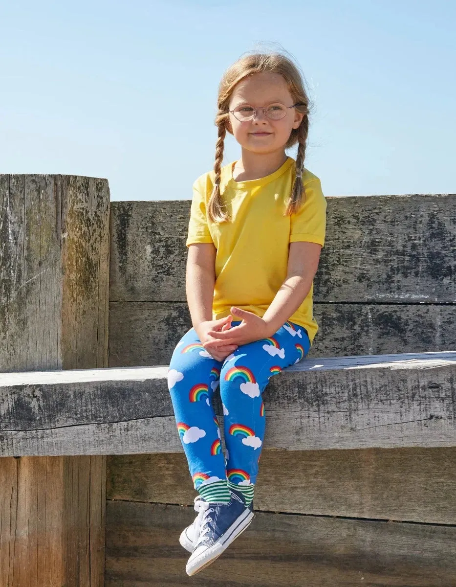 Organic Yellow Basic Short-sleeved T - shirt Tops