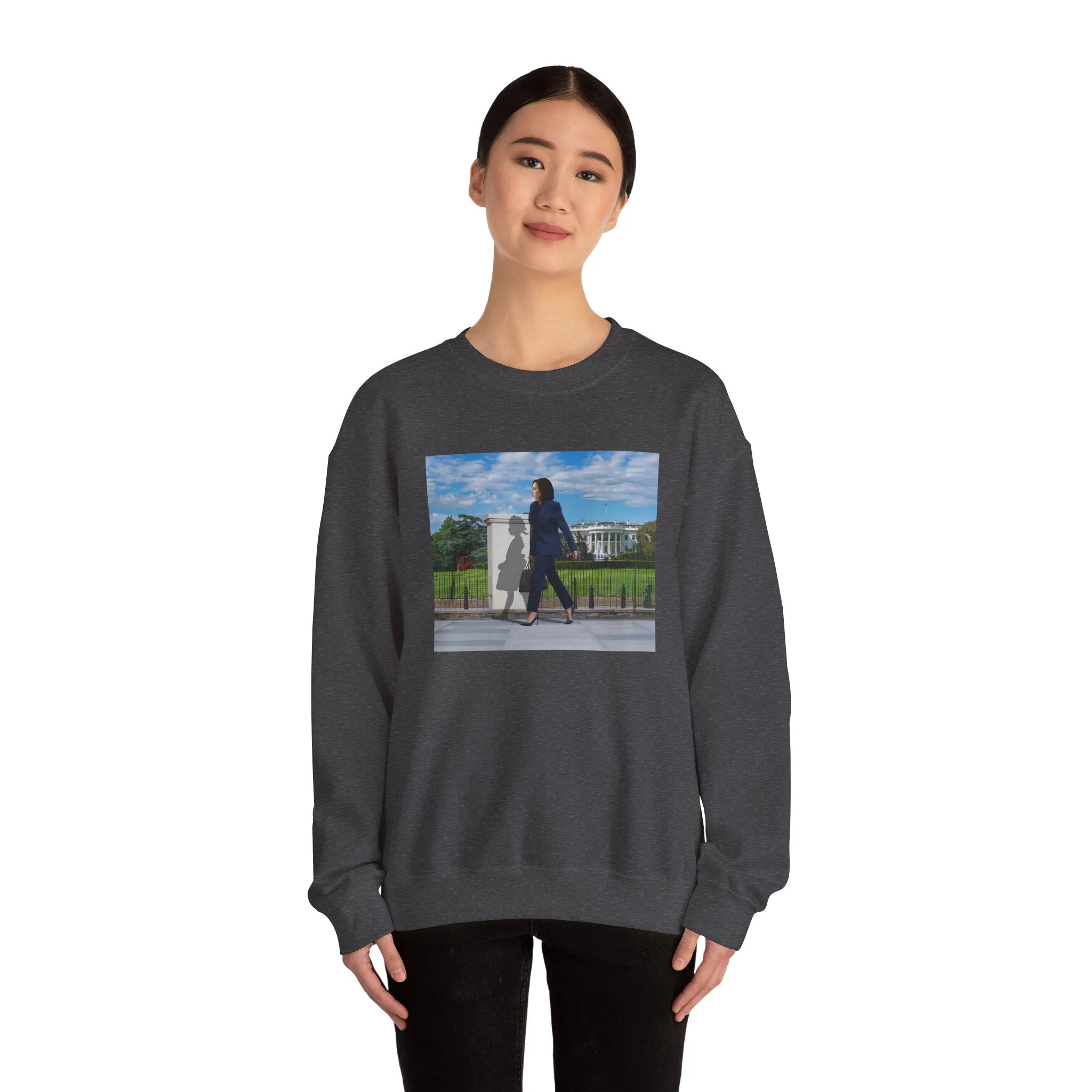 Original "That Little Girl Was Me" Ruby Bridges & Kamala Harris Unisex Heavy Blend Crewneck Sweatshirt, White House, POTUS, Election 2024
