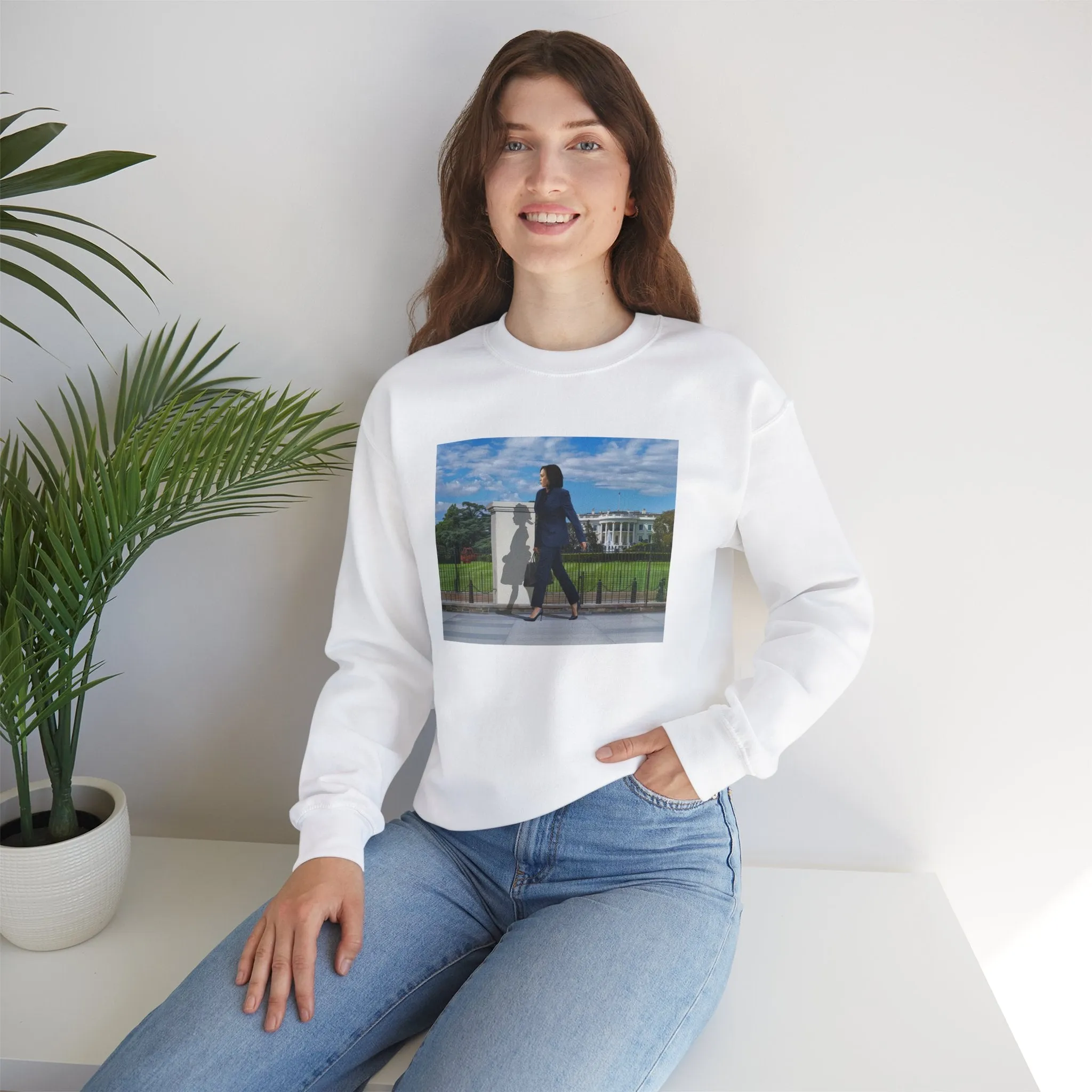 Original "That Little Girl Was Me" Ruby Bridges & Kamala Harris Unisex Heavy Blend Crewneck Sweatshirt, White House, POTUS, Election 2024