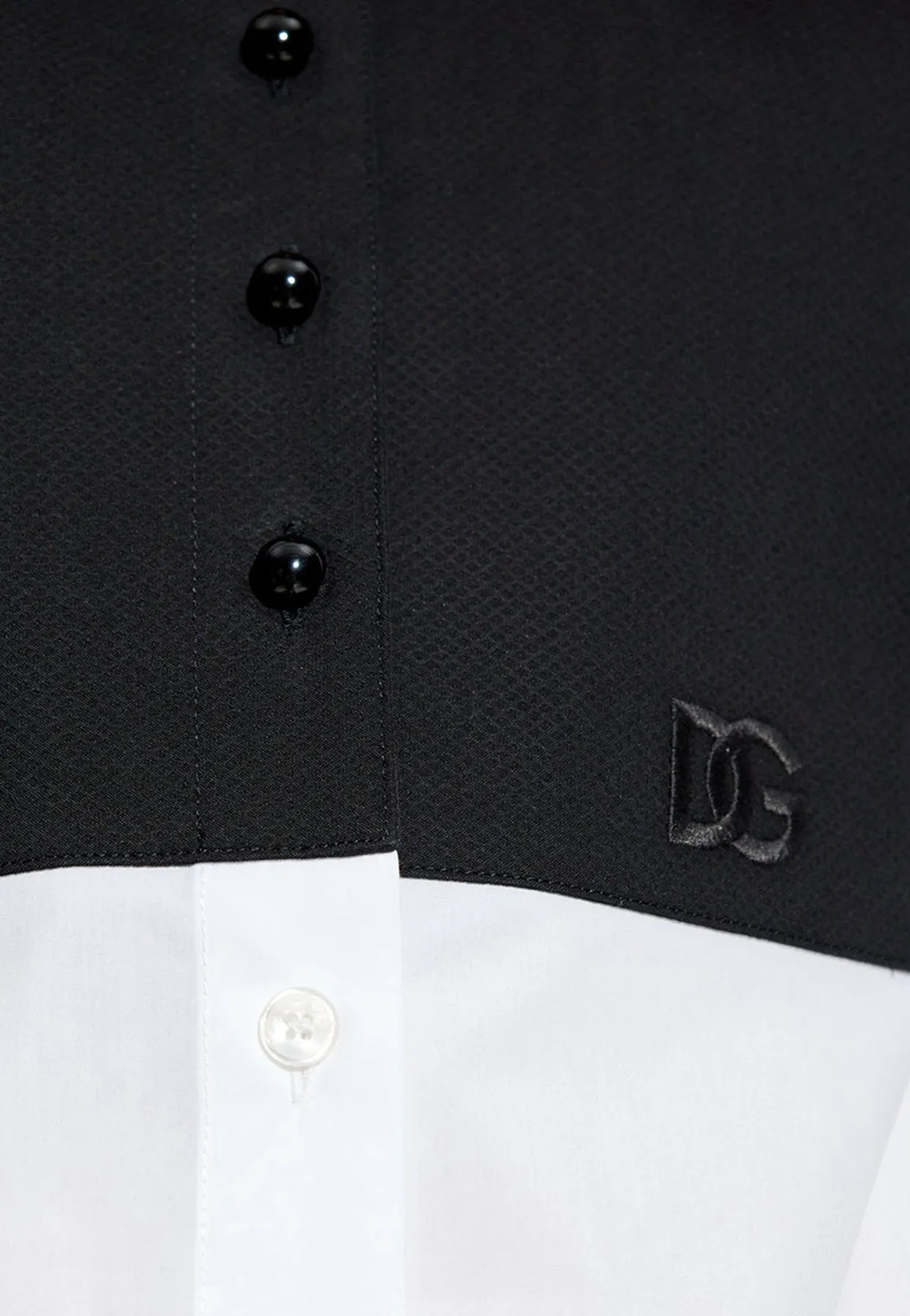 Paneled Button-Up Shirt