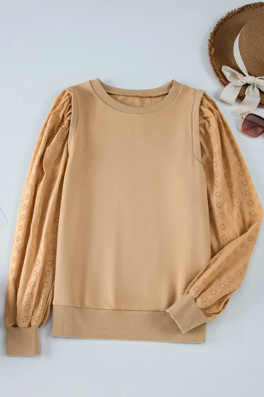 Patchwork Round Neck Sweatshirt