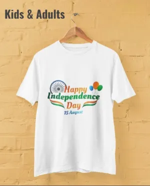 Patriotic Theme White T-shirts for Adult & Kids