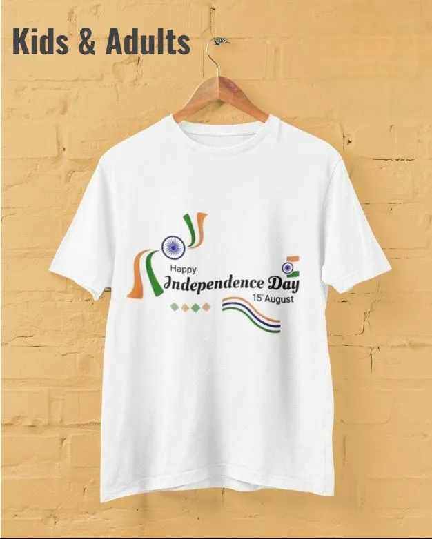 Patriotic Theme White T-shirts for Adult & Kids