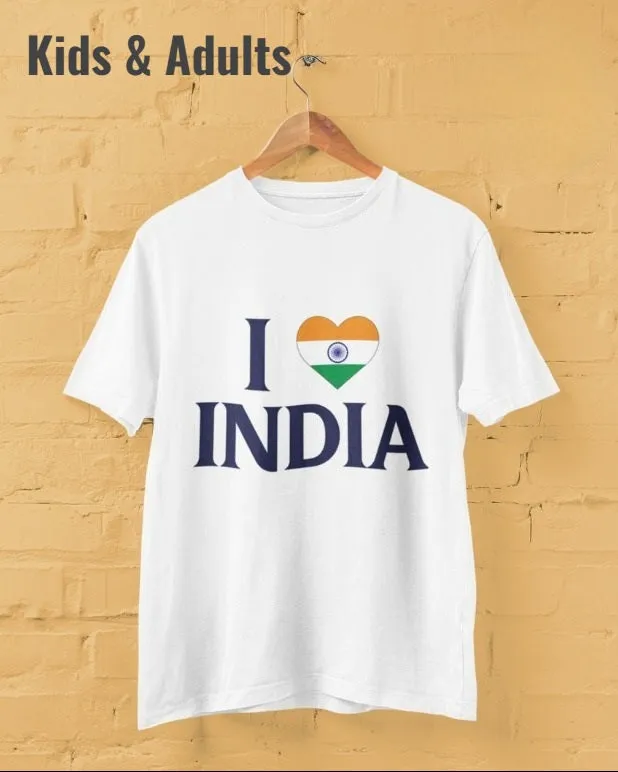 Patriotic Theme White T-shirts for Adult & Kids