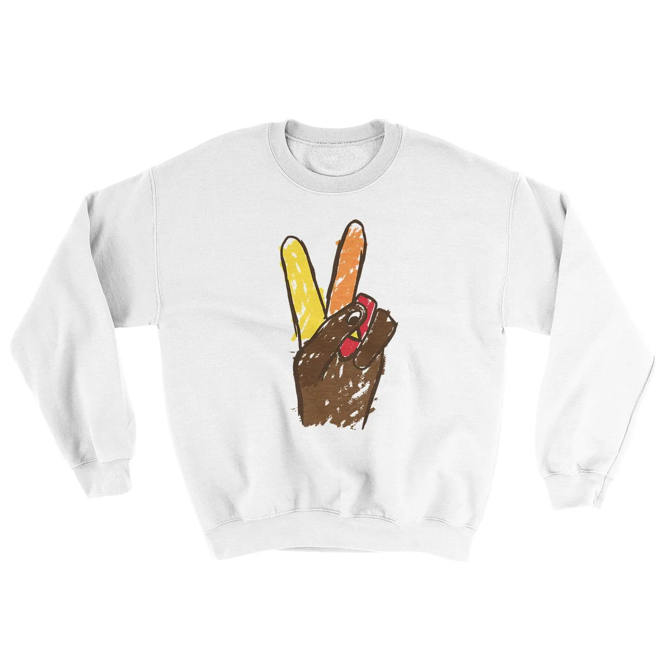 Peace Sign Hand Turkey Ugly Sweater
