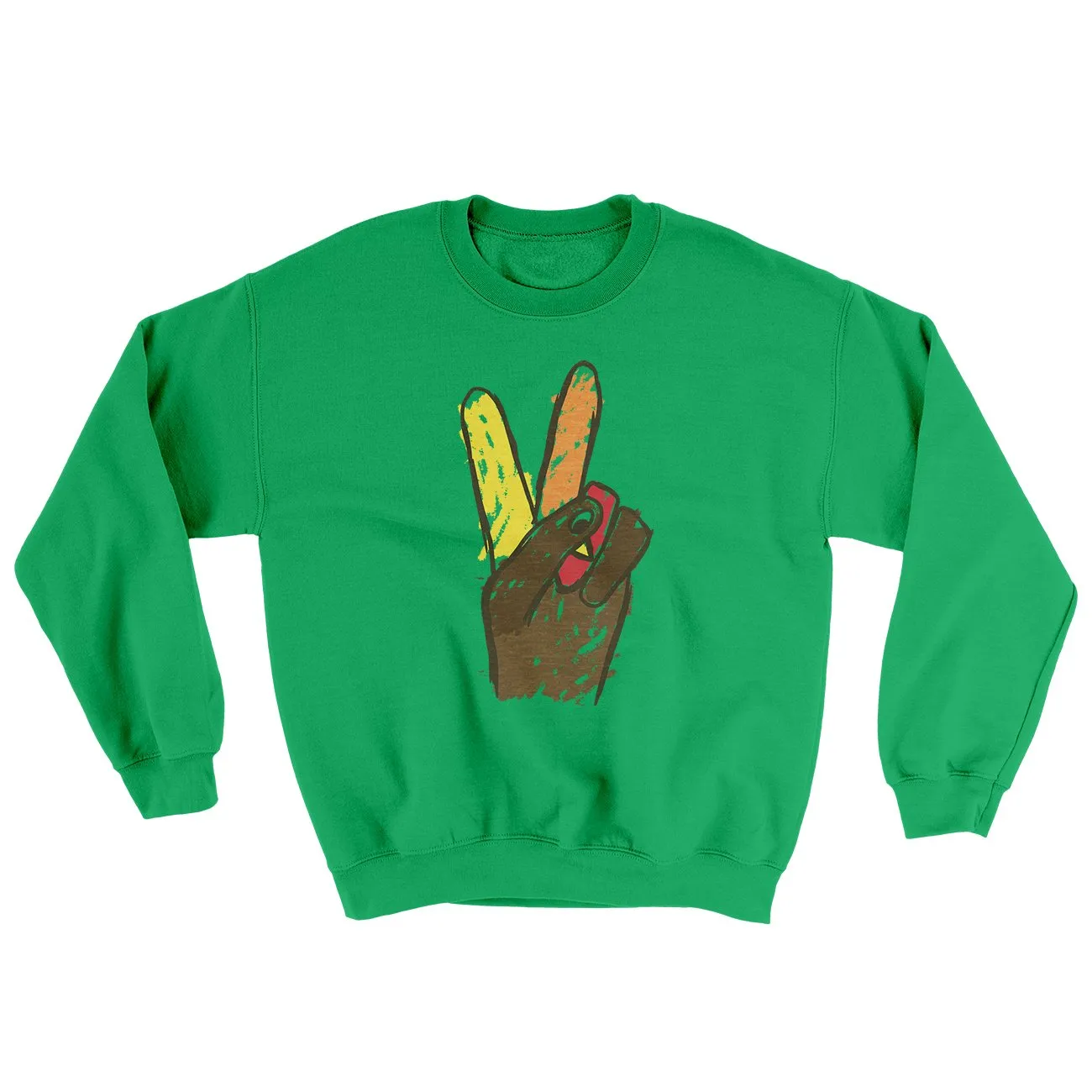 Peace Sign Hand Turkey Ugly Sweater