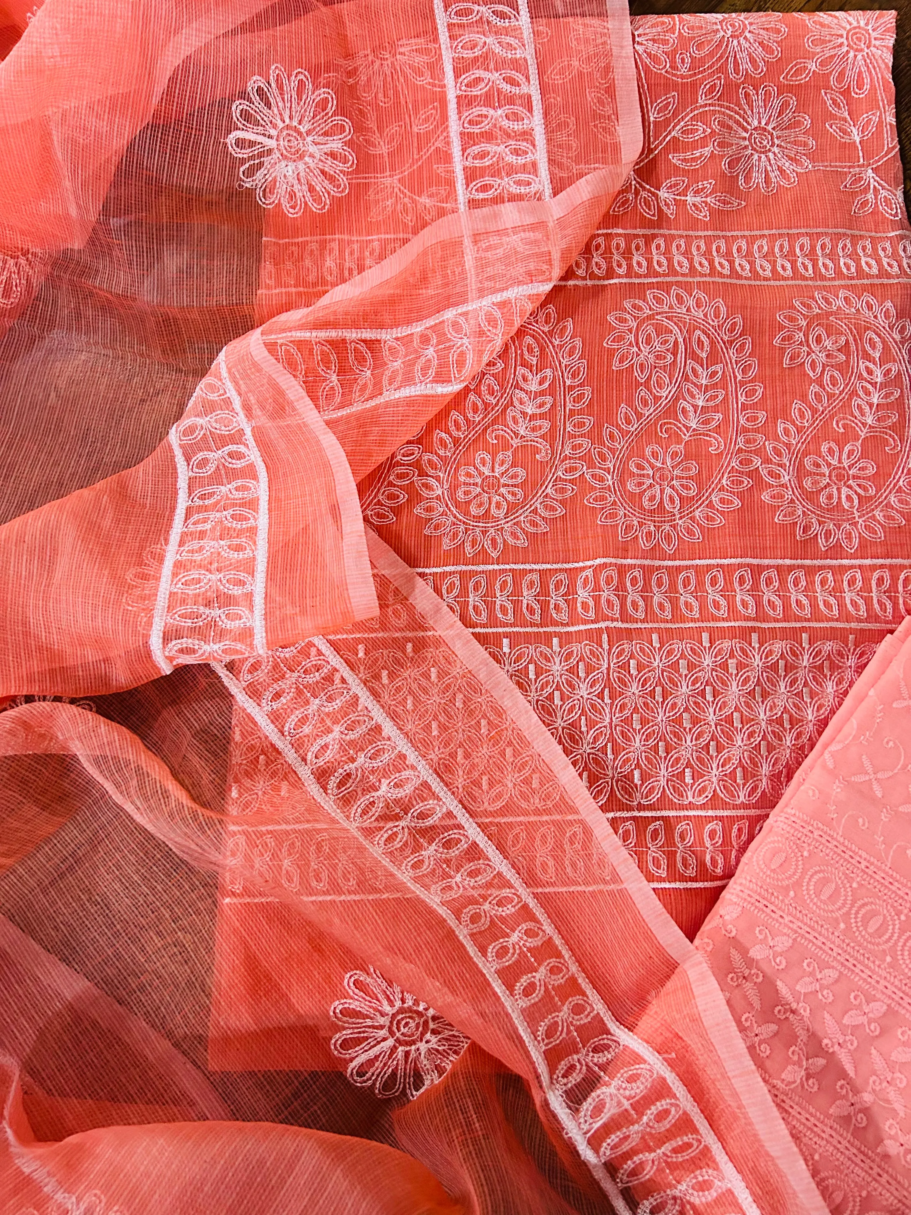 Peach orange Kota Doriya Suit