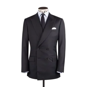 Peak Lapel Double Breasted Suit in Grey Twill
