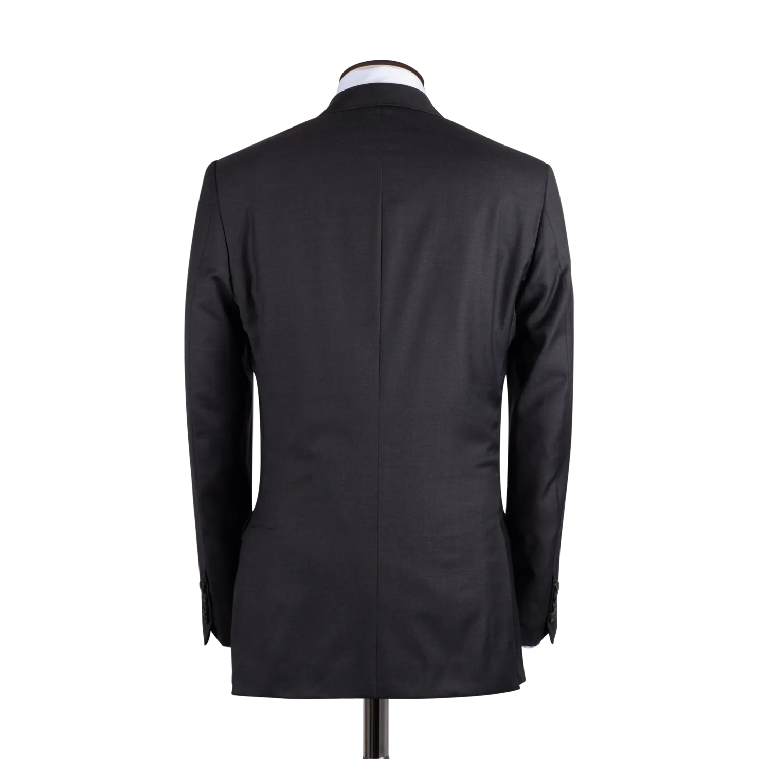 Peak Lapel Double Breasted Suit in Grey Twill