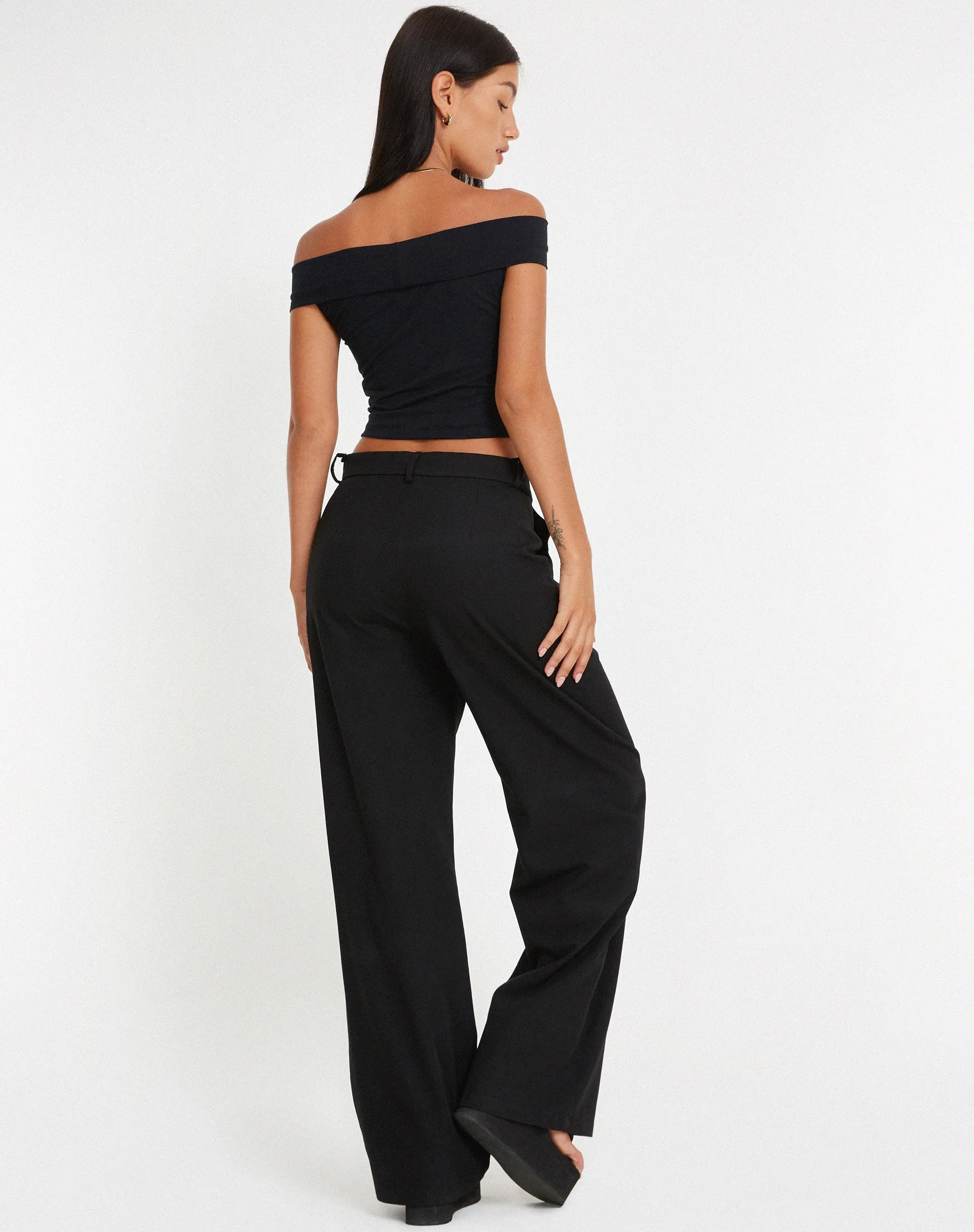 Pico Bardot Top in Black
