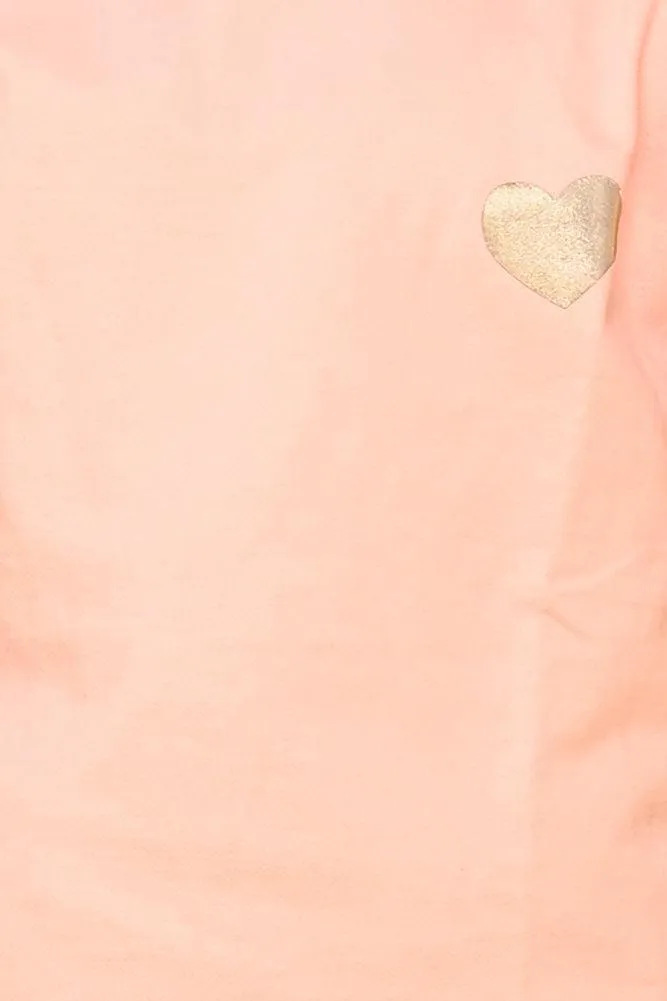 PINK HEART GIRLS SUMMER JOGGER SET - PINK