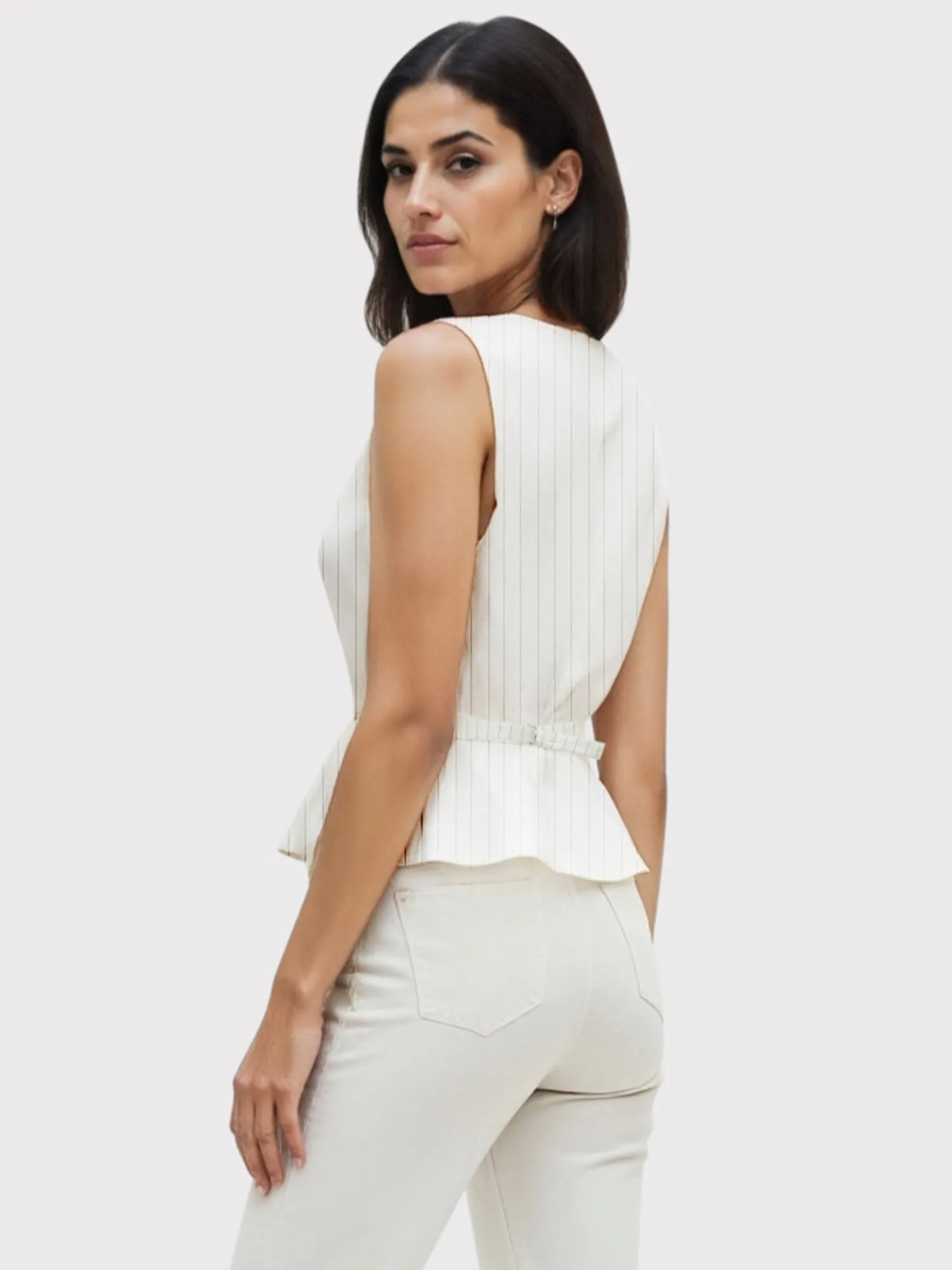 Pinstripe Button Down Tank