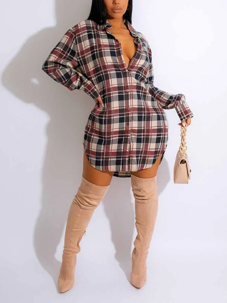 Plaid Button Down Tops