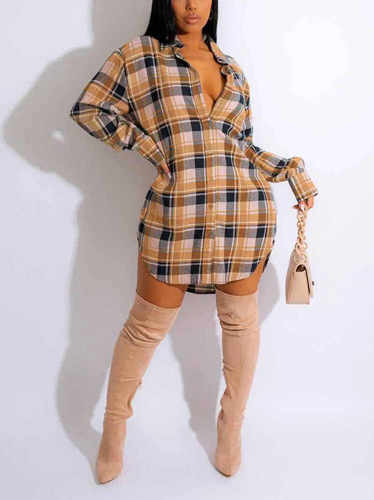 Plaid Button Down Tops