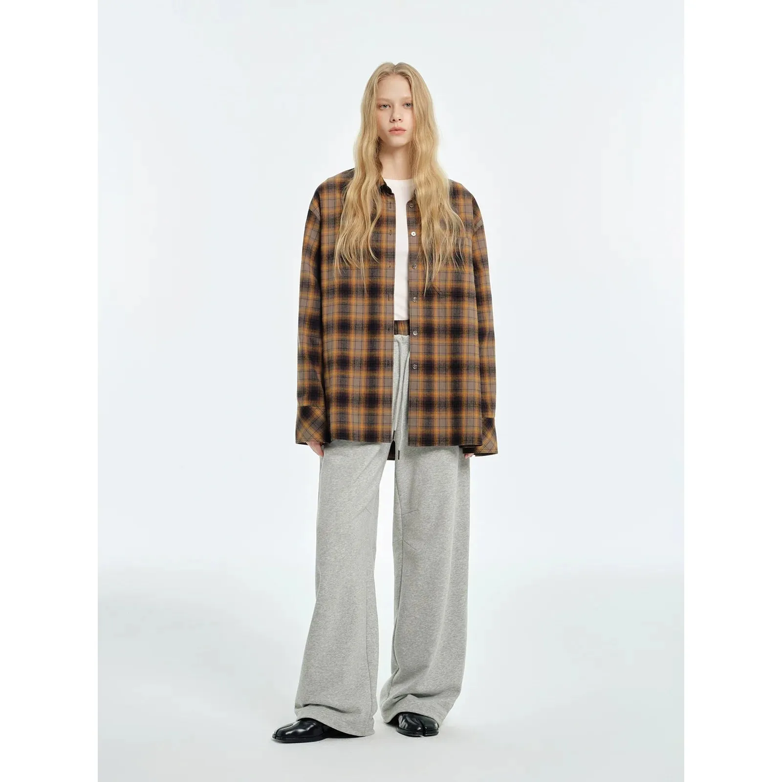Plaid Button-Up Shirt