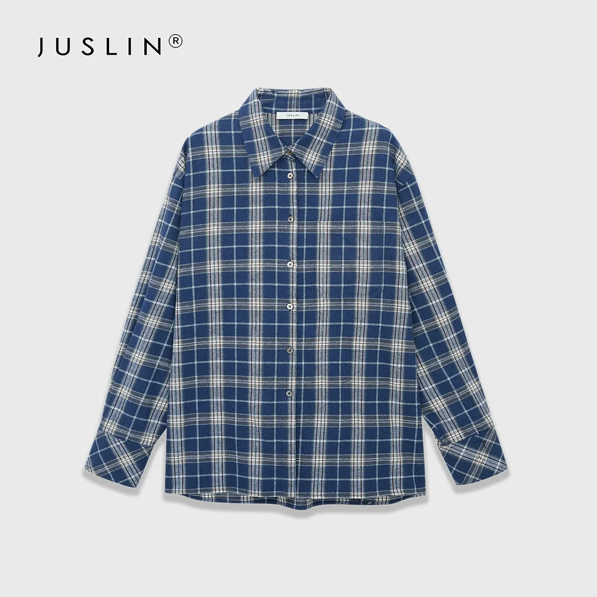 Plaid Button-Up Shirt