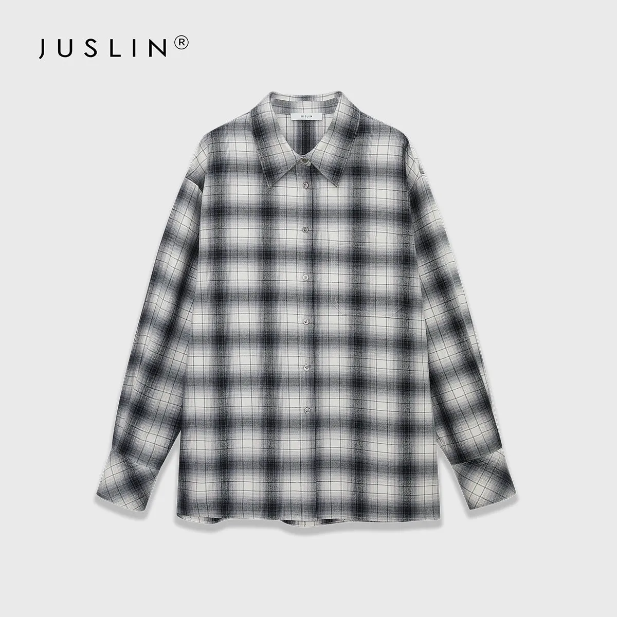 Plaid Button-Up Shirt