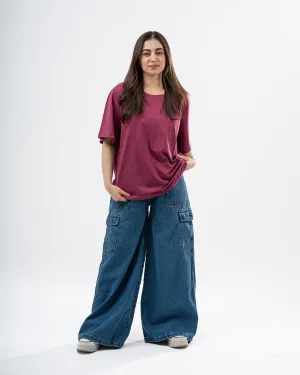 Plain Half-Slevees Women T-Shirt