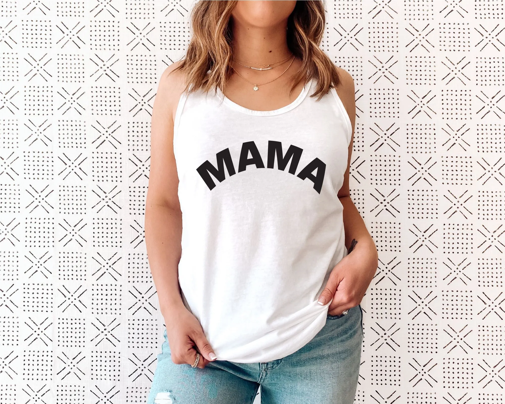 Plain Mama Slogan Vest Top