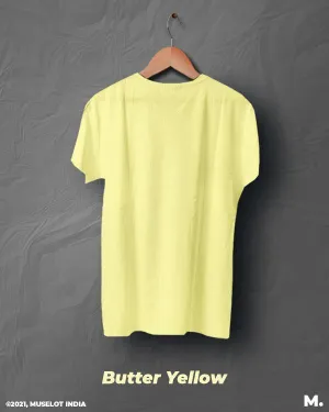 Plain mens butter yellow t shirt