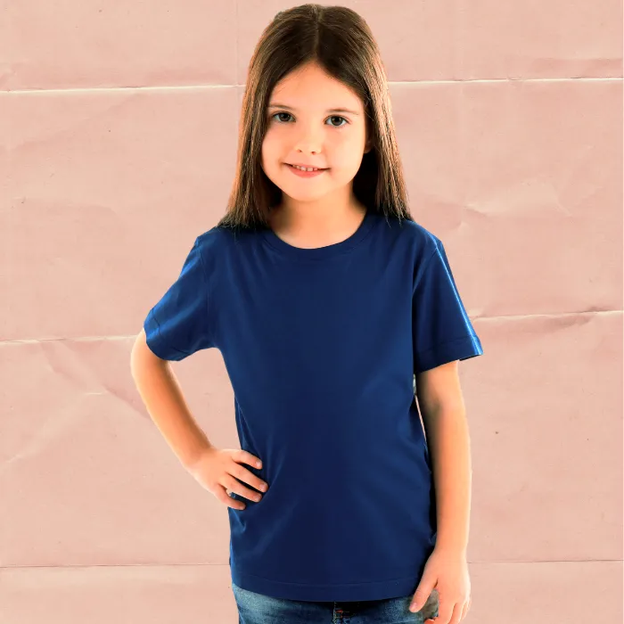 Plain Navy Blue T-Shirt for Kids