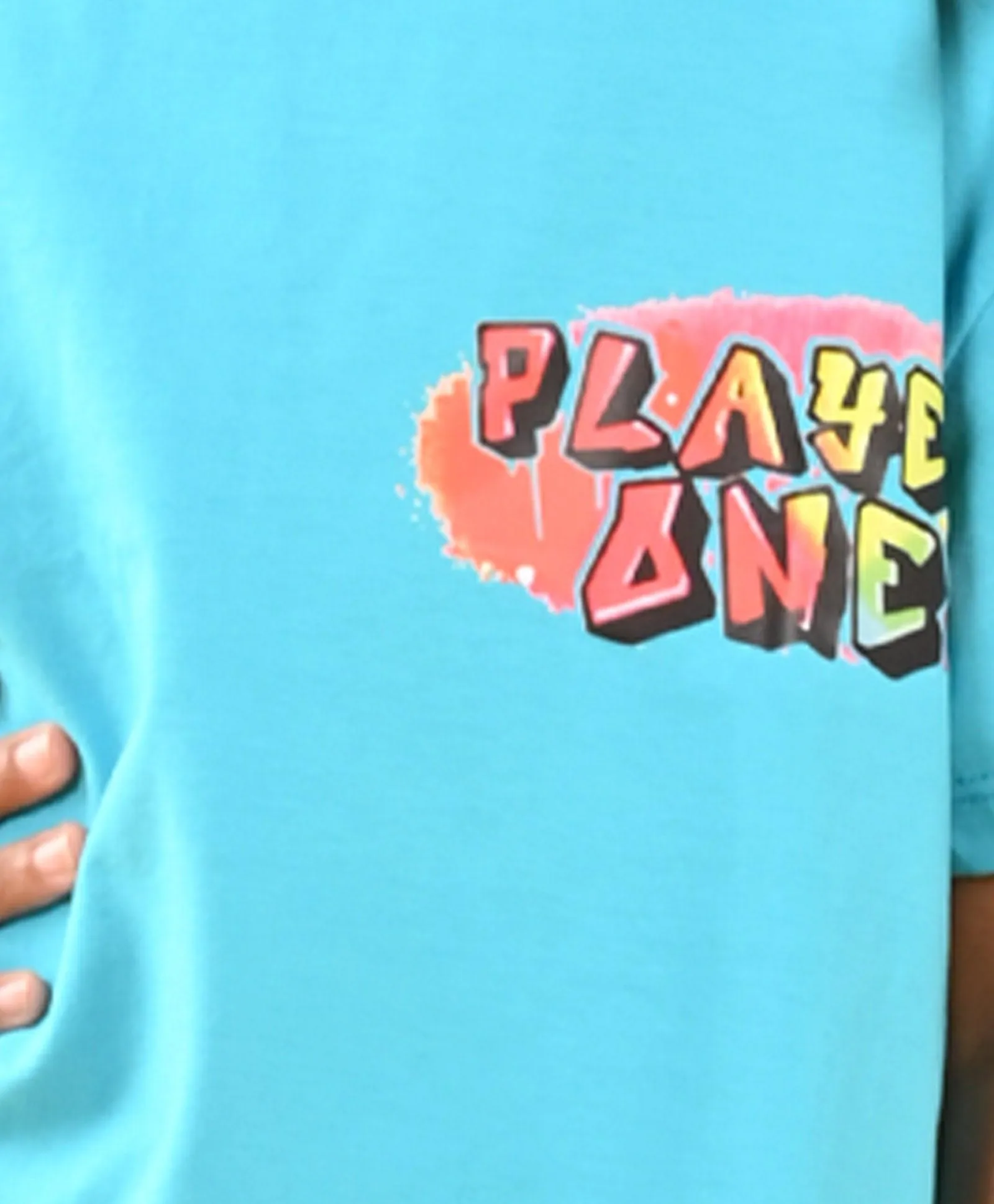 PLAYER ONE TERQUISE SUMMER GIRLS T-SHIRT -TERQUISE