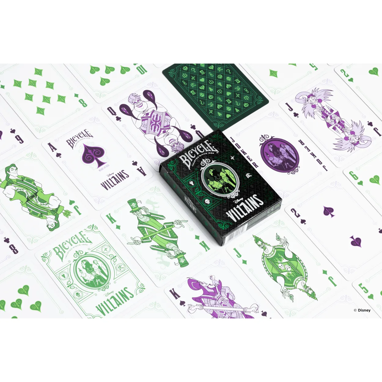 Playing Cards - Bicycle: Disney Villains (Green)