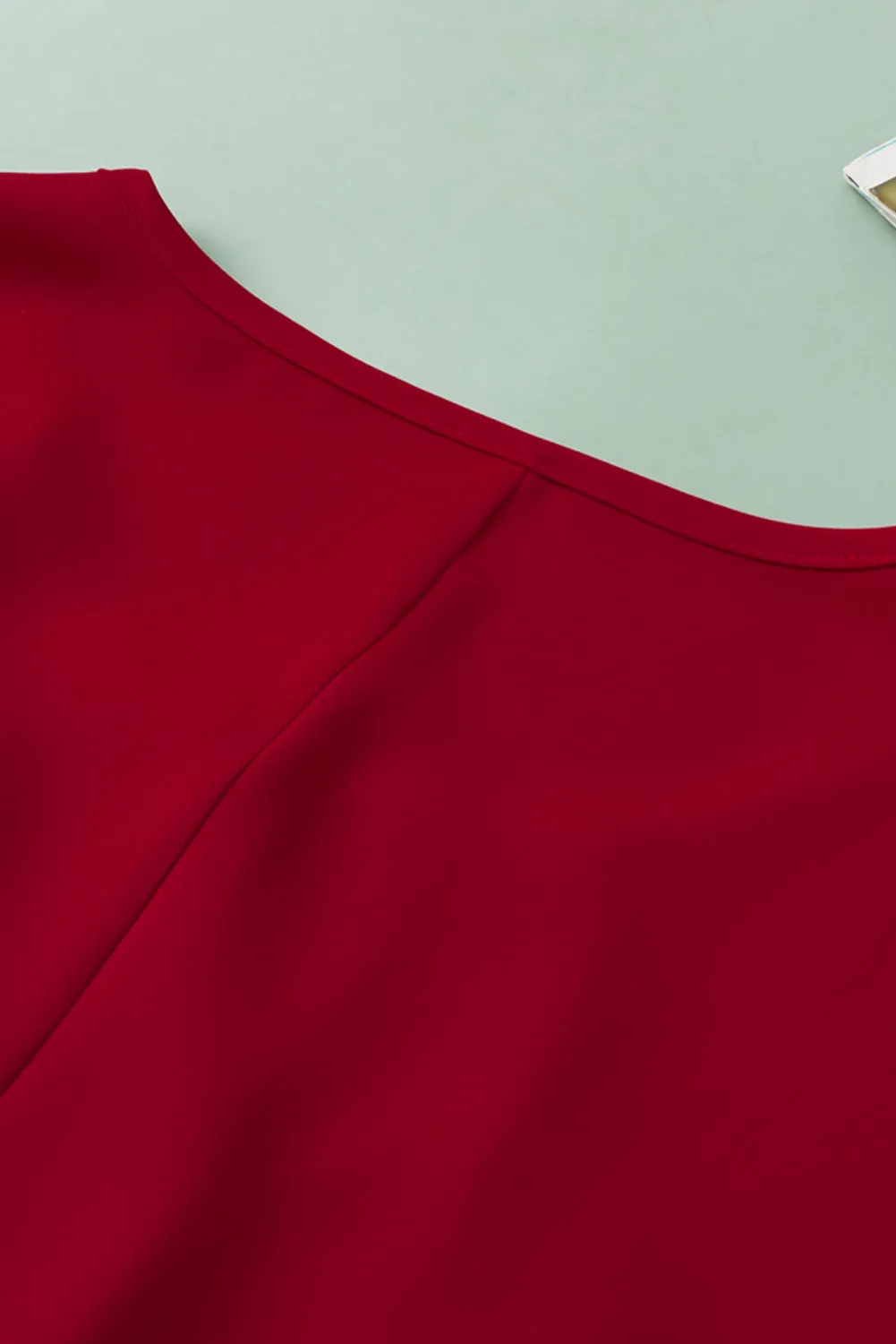 Pleated Crew Neck Plus Size T Shirt