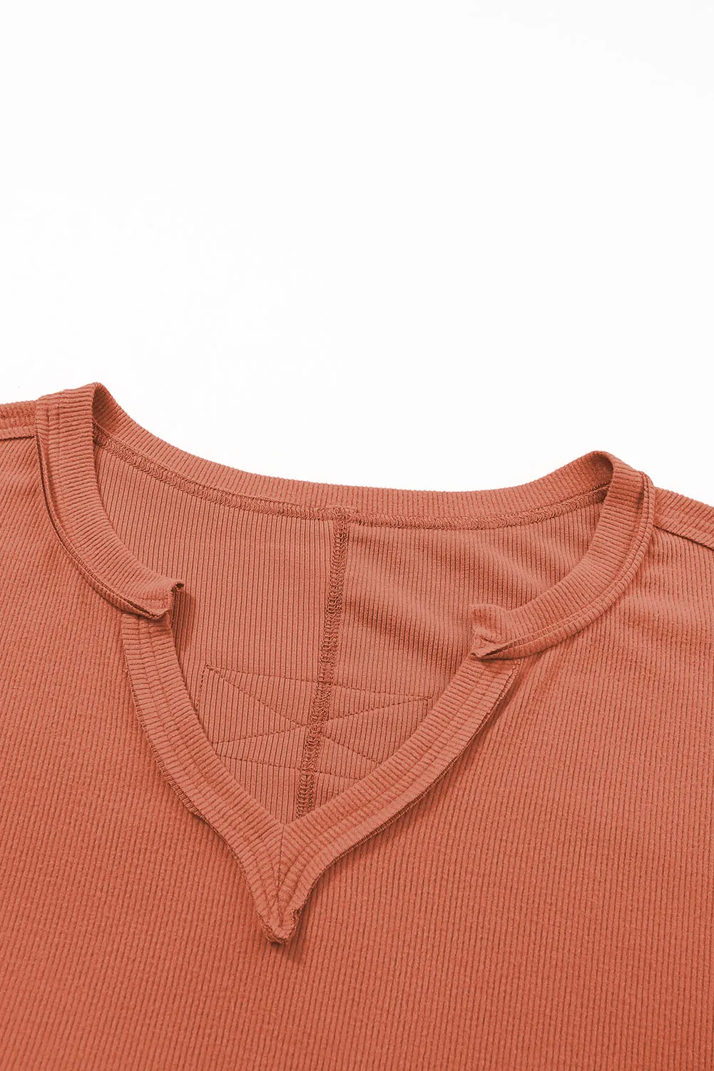 Plus Size V Neck Long Sleeve Top