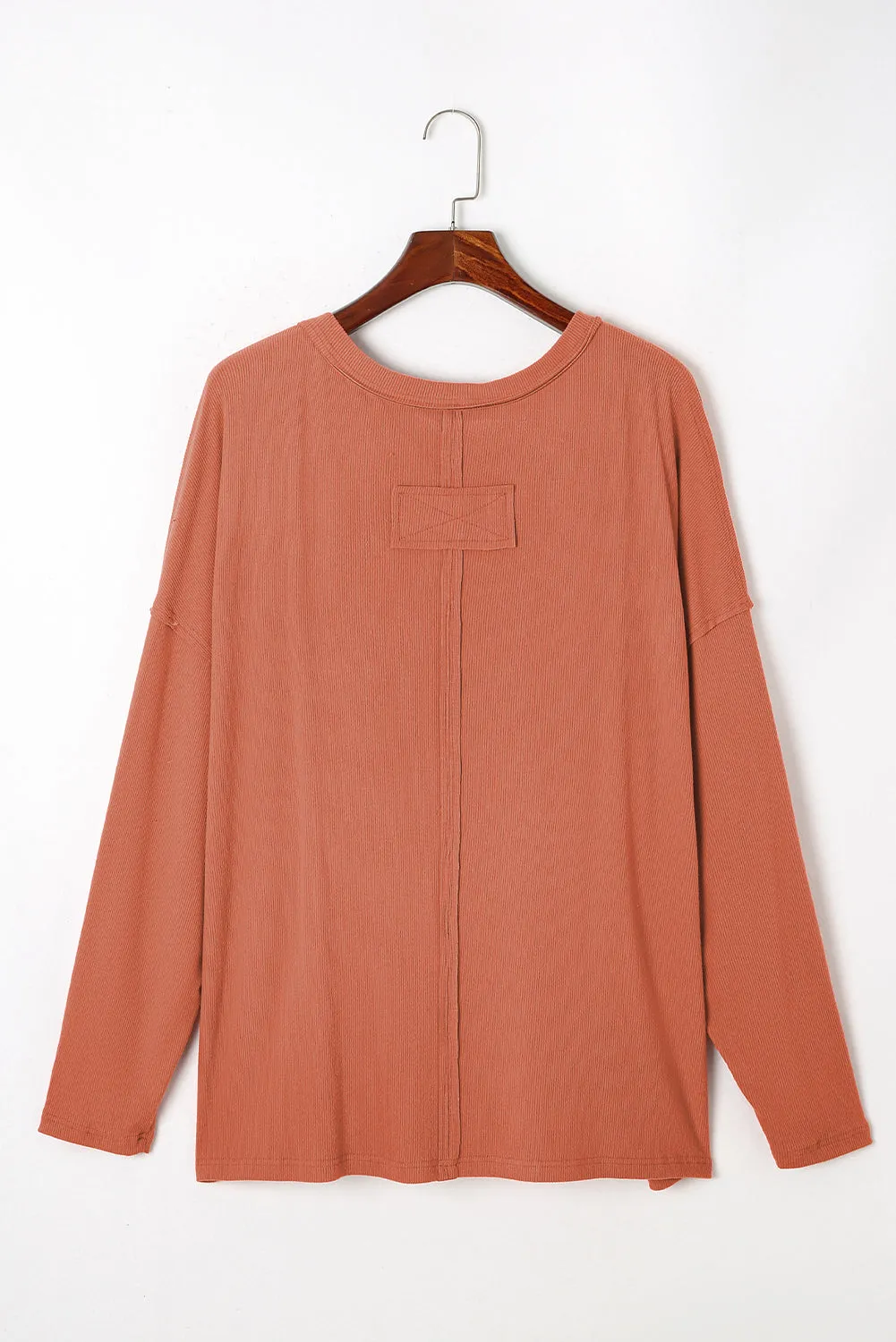Plus Size V Neck Long Sleeve Top