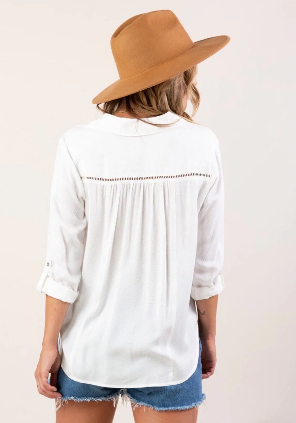 Pocket Button Up Blouse