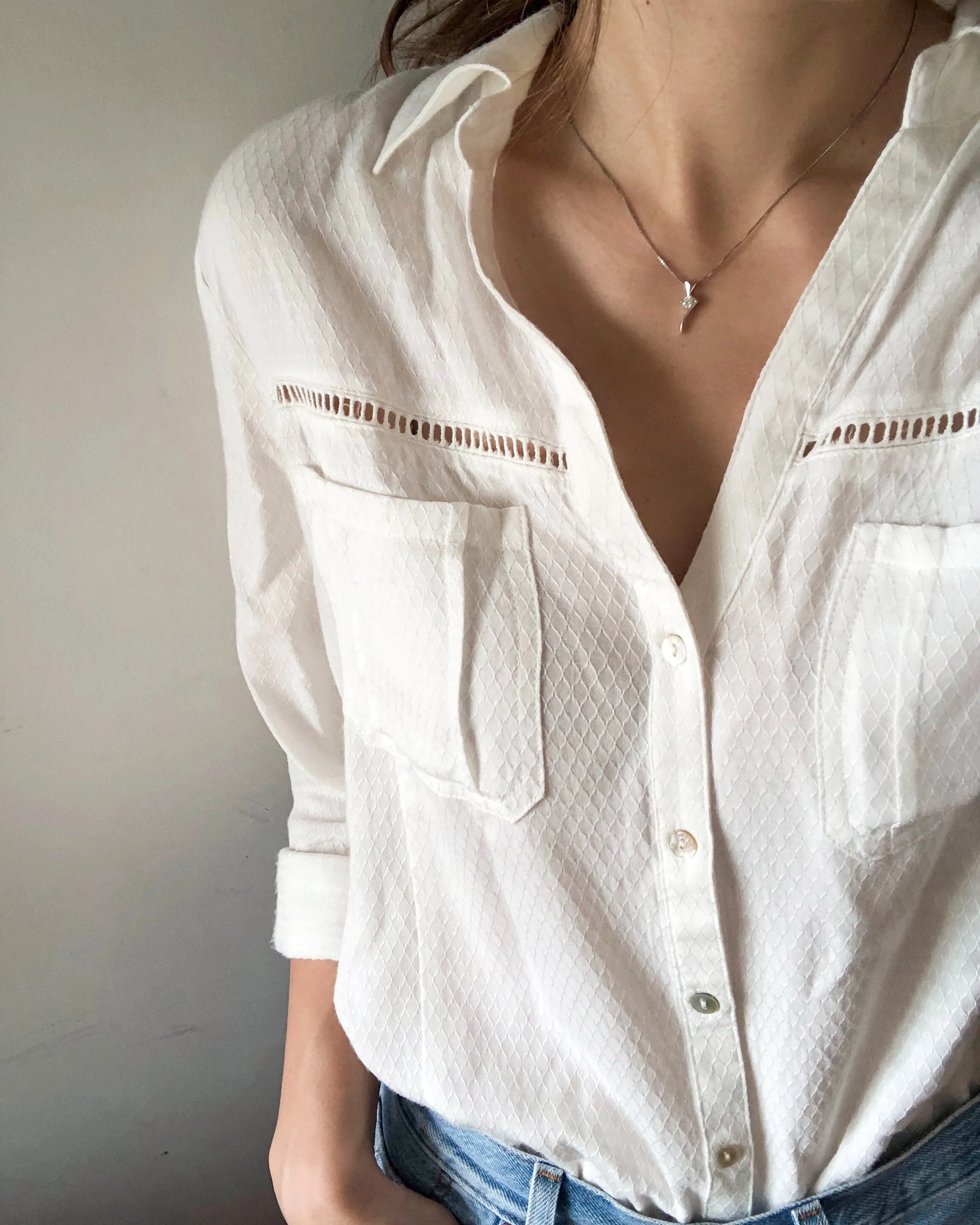Pocket Button Up Blouse