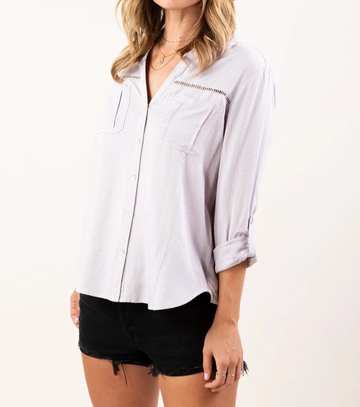 Pocket Button Up Blouse