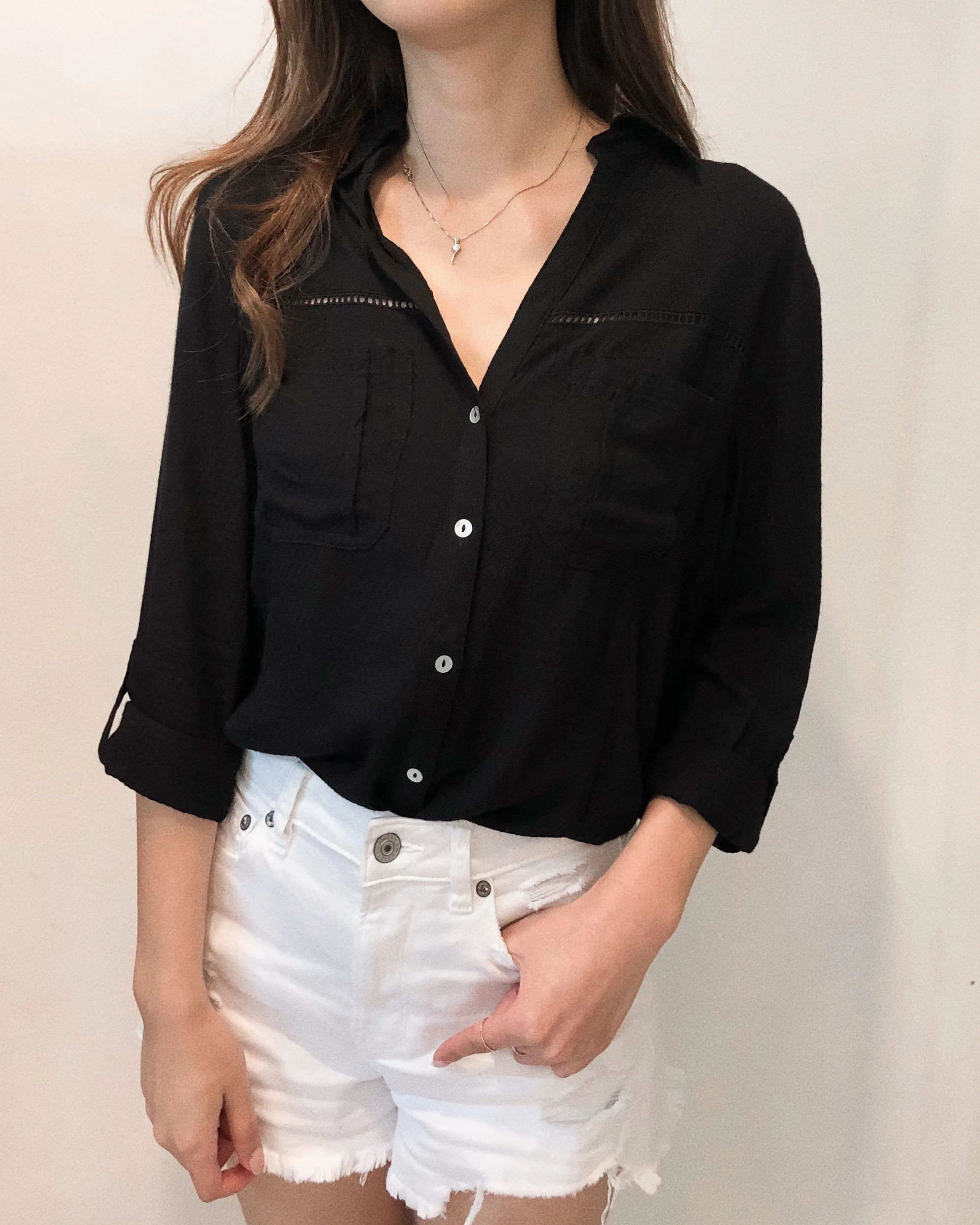 Pocket Button Up Blouse