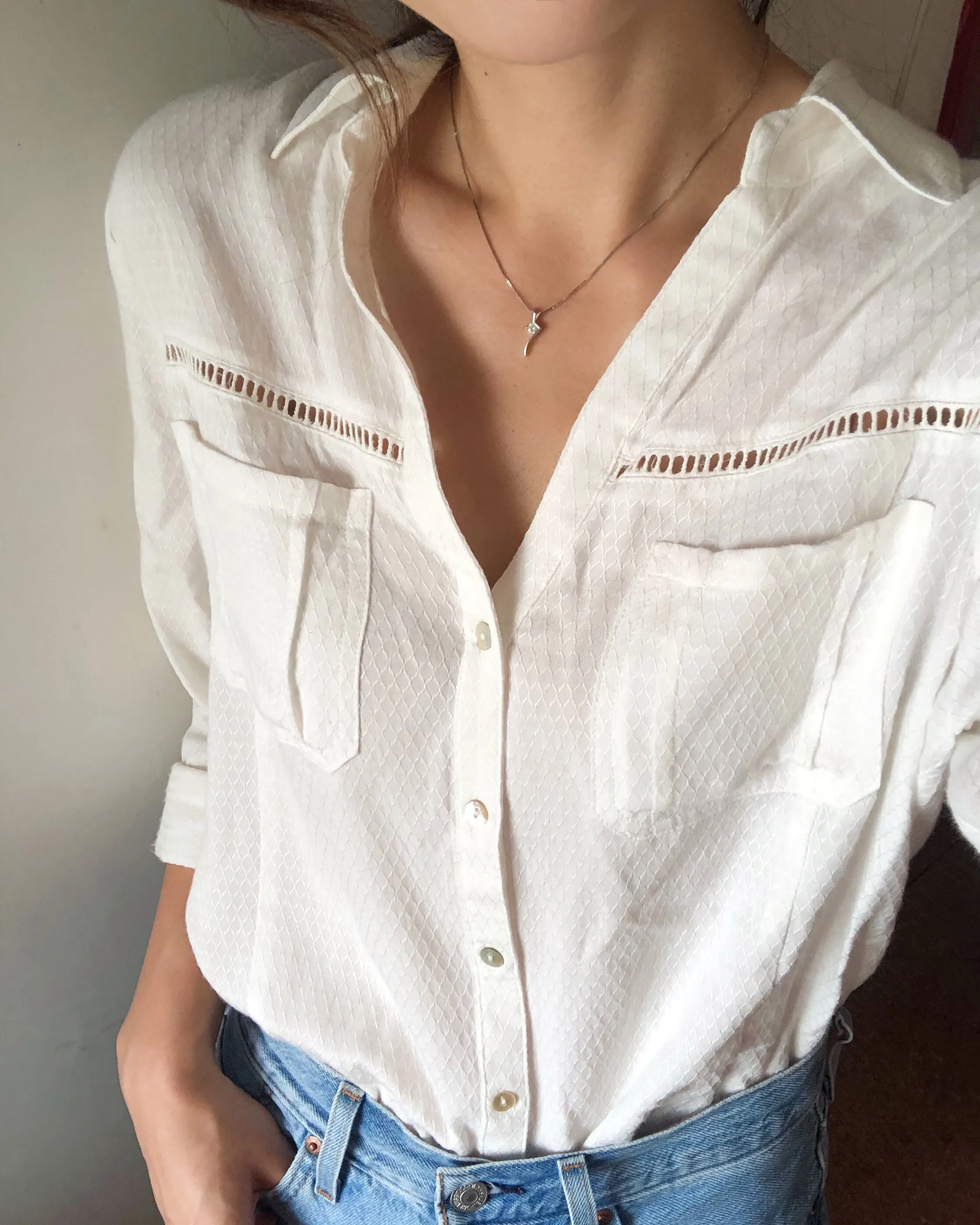 Pocket Button Up Blouse