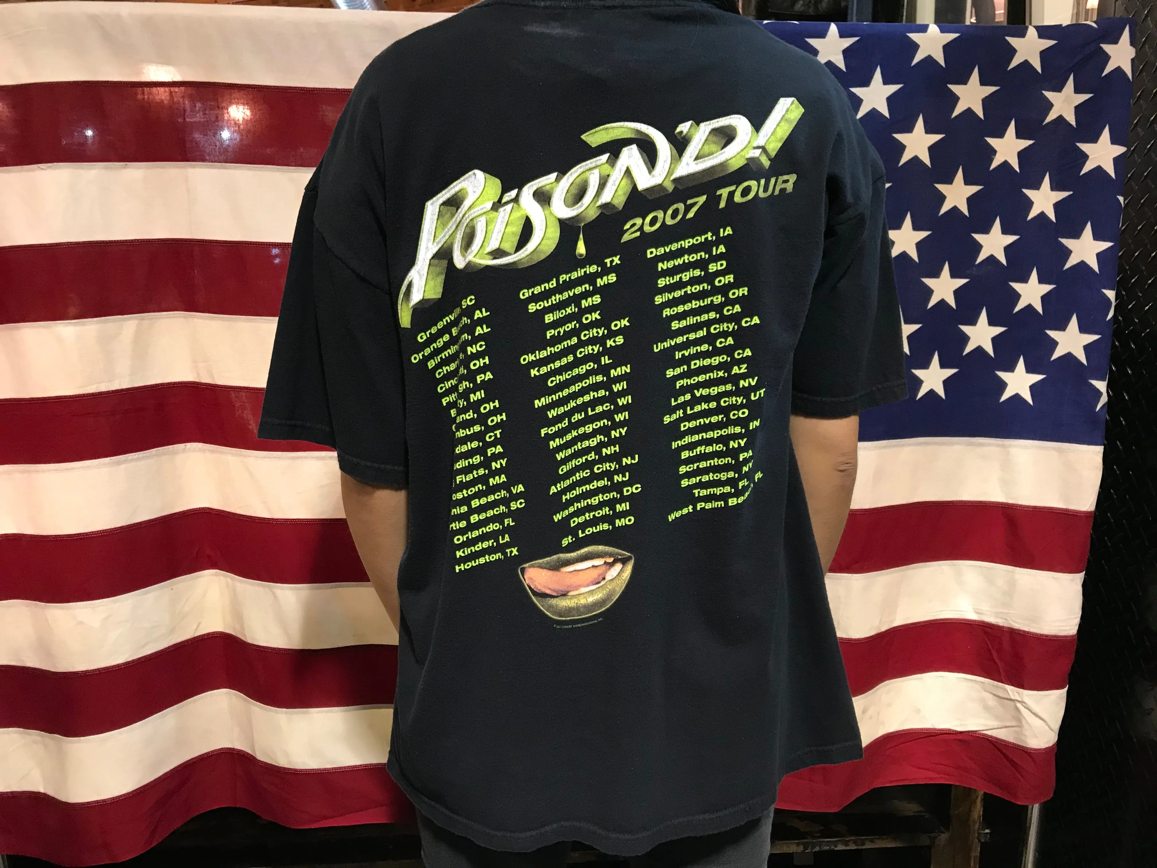 Poison 2007 Tour Original Vintage Rock T-Shirt