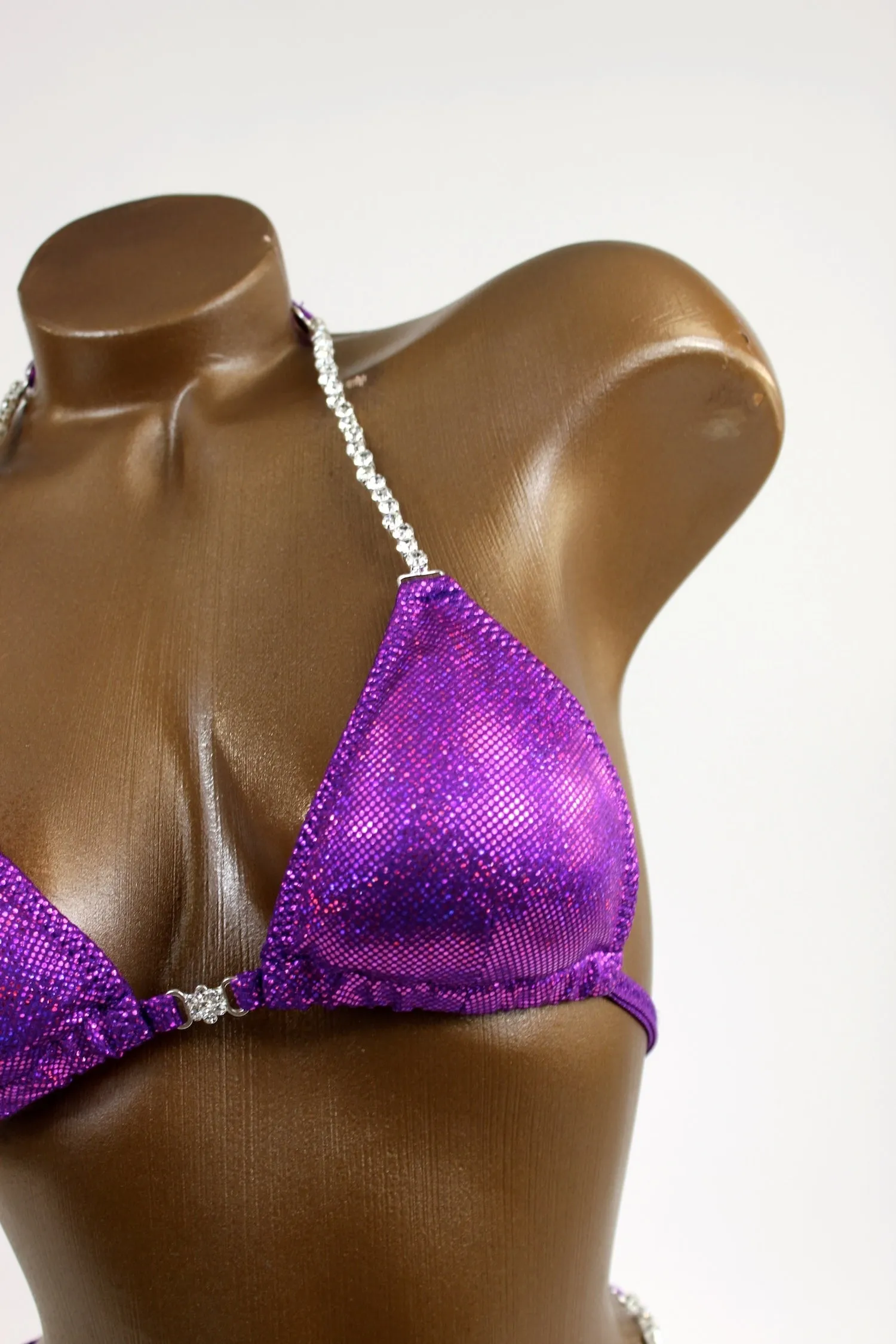 Purple Hologram Bikini Suit