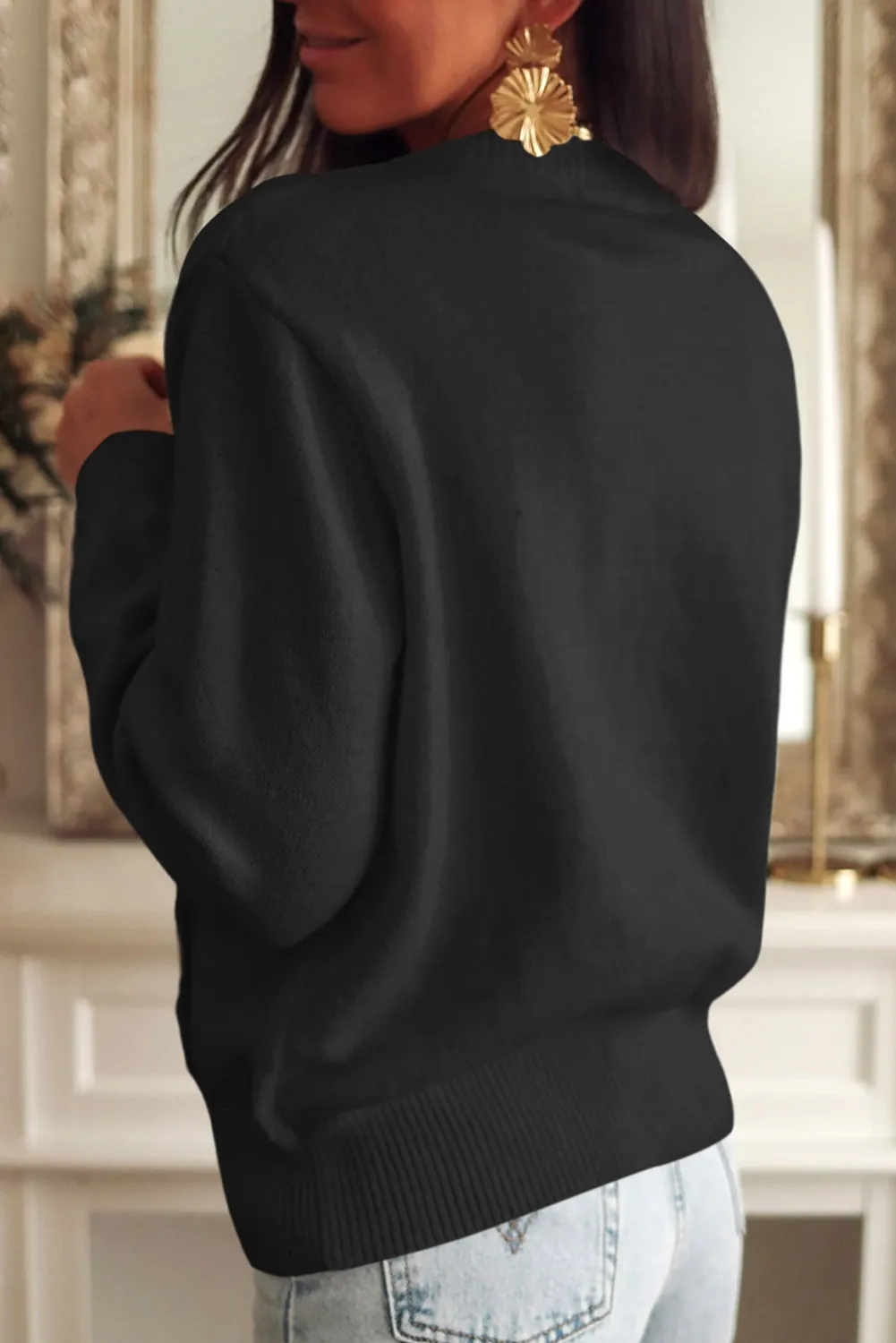 Quinn Lace Detail Button Down Long Sleeve Cardigan
