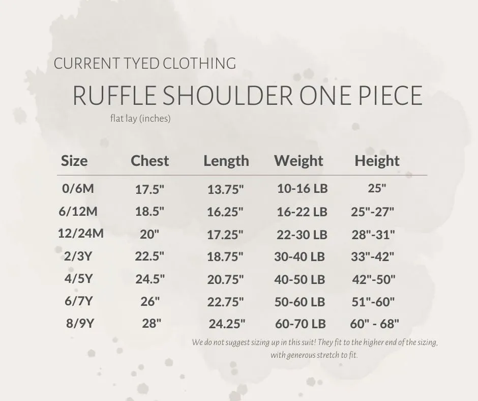 "river" children's upf50  ruffle tank swimsuit
