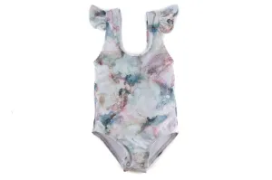 "river" children's upf50  ruffle tank swimsuit
