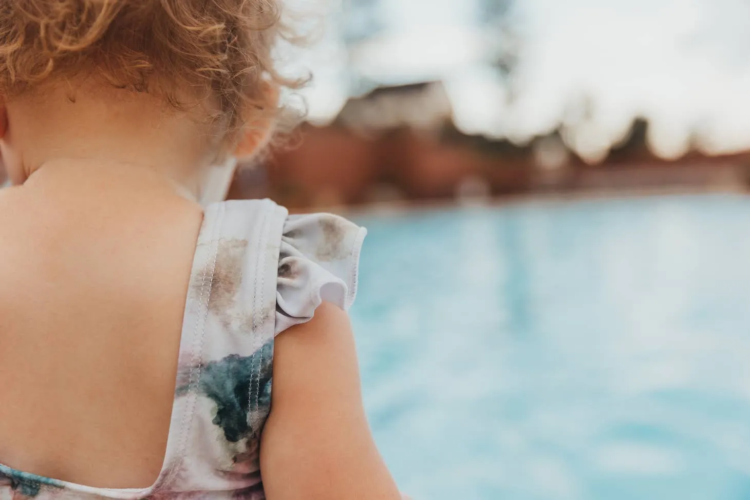 "river" children's upf50  ruffle tank swimsuit