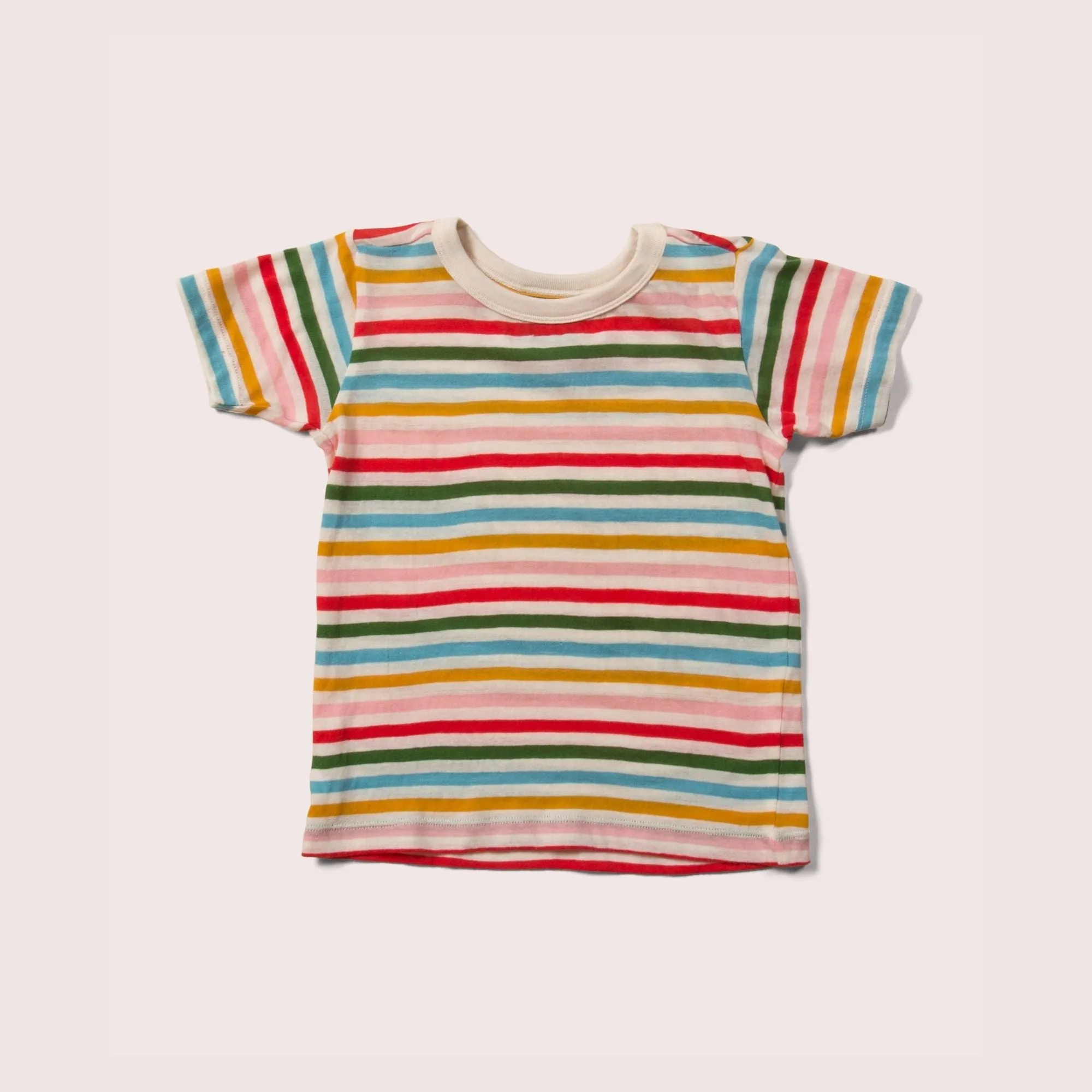 Rainbow Striped Short Sleeve T-Shirt